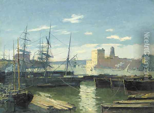 Le Port de Marseille 2 Oil Painting - Frank Myers Boggs