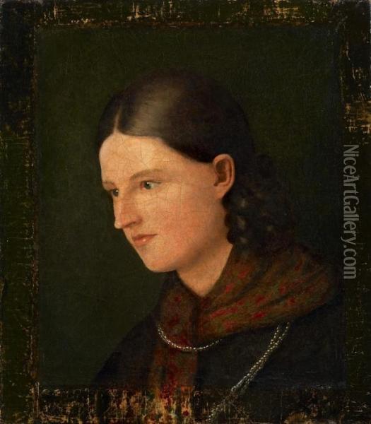 Portrat Der Amalie Hassenpflug Oil Painting - Ludwig Emil Grimm