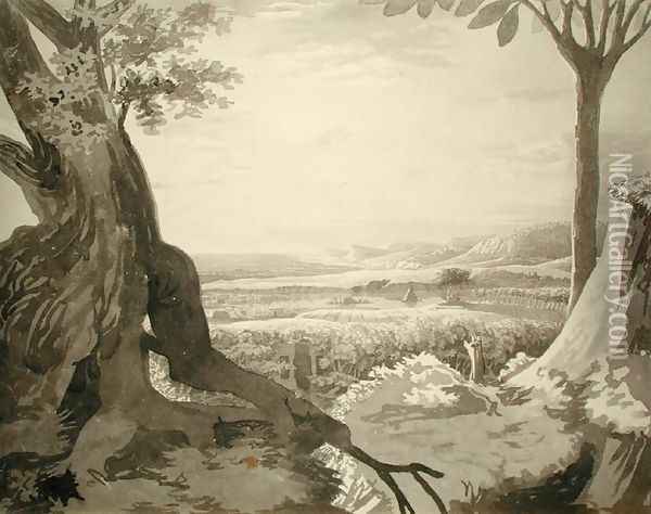 Nile Valley Landscape, 1805-6 Oil Painting - Philipp Otto Runge