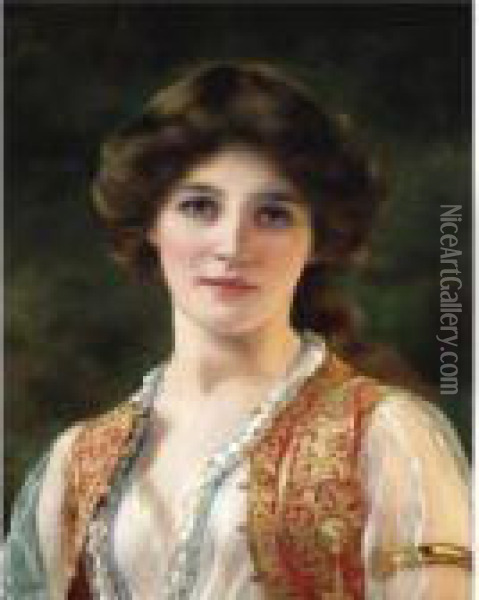 An Eastern Beauty Oil Painting - William Clarke Wontner