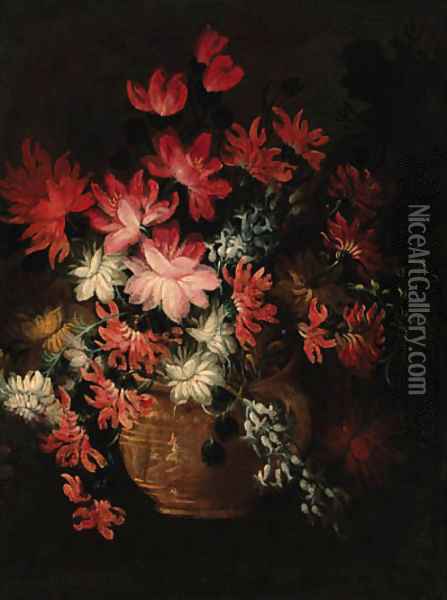 Flowers in a vase 2 Oil Painting - Italian School