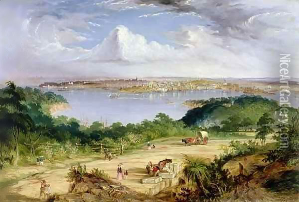 Sydney from St.Leonard's Road, North Shore Oil Painting - Thomas Baines