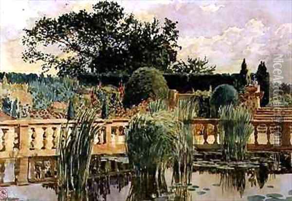 The Water Garden Easton Lodge near Great Dunmow Essex Oil Painting - Walter Crane
