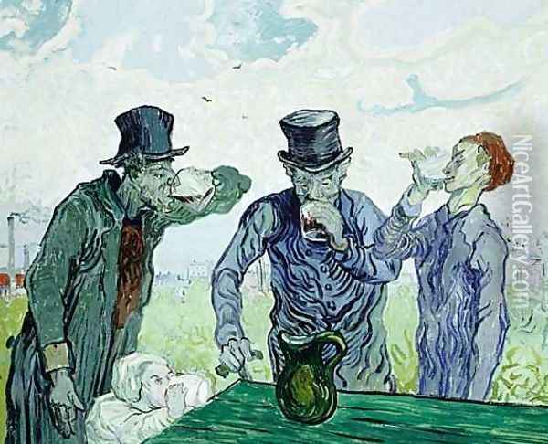 The Drinkers Oil Painting - Vincent Van Gogh