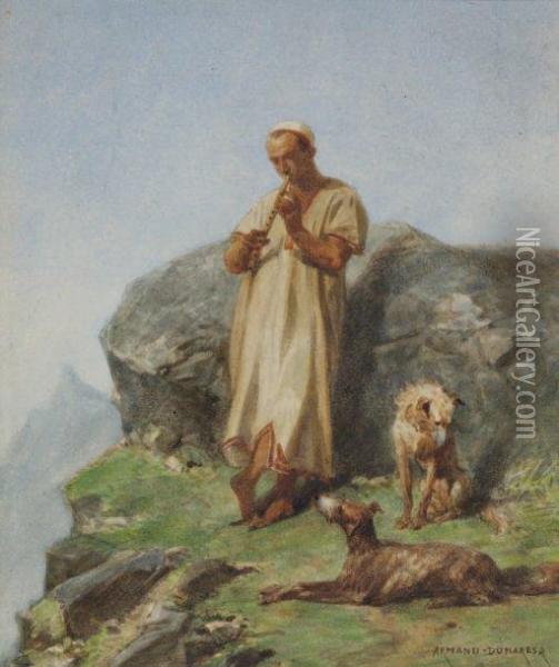 Un Berger Berbere Oil Painting - Edouard Armand-Dumaresq