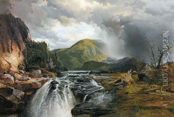 The Wilds Of Lake Superior Oil Painting - Thomas Moran