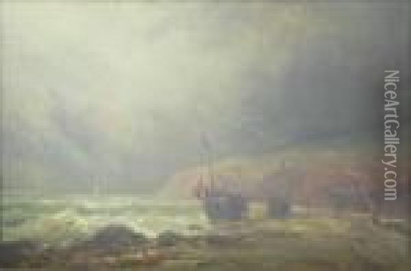 A Coastal View Oil Painting - Ralph R. Stubbs