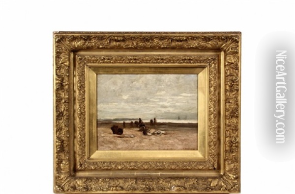 The Seaweed Gatherers Oil Painting - Georges Bonnemaison