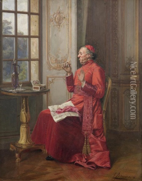 The Cardinal's Sin Oil Painting - Francois Brunery