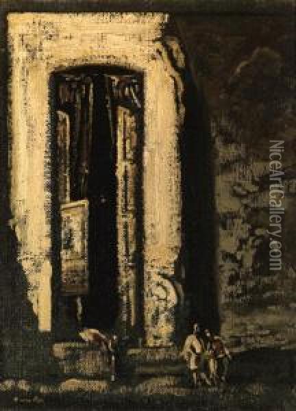 The Portal Oil Painting - James Ferrier Pryde