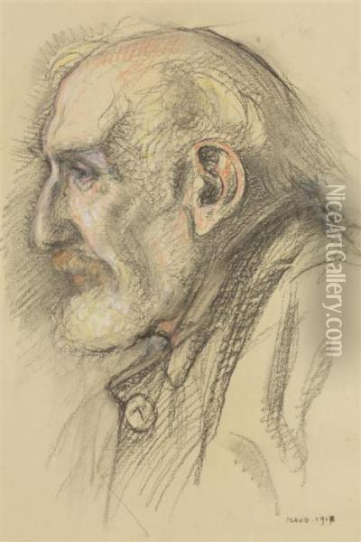 Portrait De Profil D'henry Lerolle Oil Painting - Maurice Denis