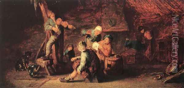 Village Feast 1638 Oil Painting - Adriaen Jansz. Van Ostade