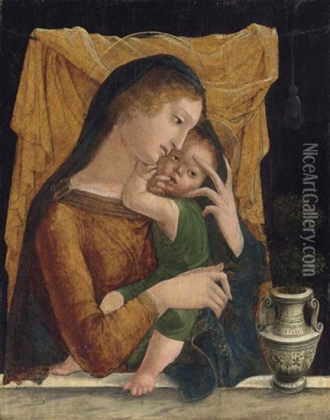 The Madonna And Child Oil Painting - Liberale Da Verona