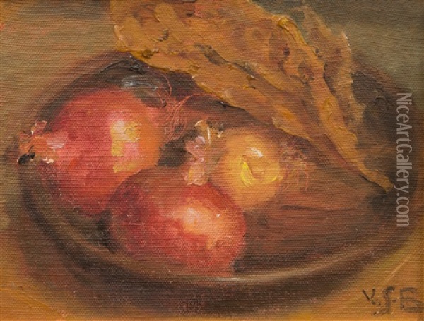 Onions Oil Painting - Venny Soldan-Brofeldt