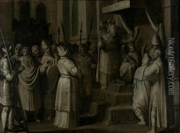 L'incoronazione Di Davide Oil Painting - Ambrosius Francken II