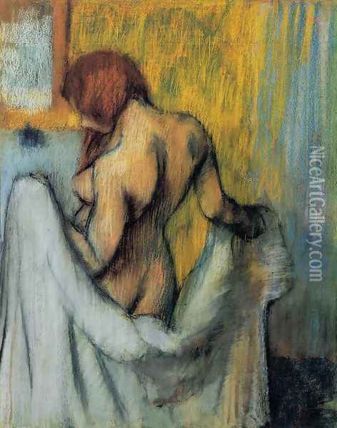 Woman with a Towel Oil Painting - Edgar Degas