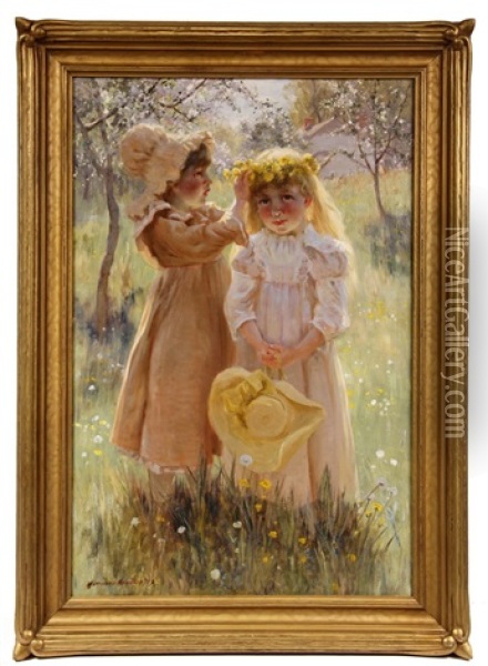 Spring Sisters Oil Painting - Hamilton Hamilton