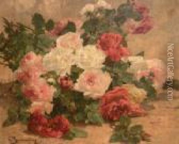Jetee De Roses Oil Painting - Georges Jeannin