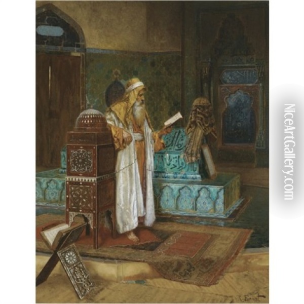 The Tomb Of Sultan Mehmet I Oil Painting - Rudolf Ernst