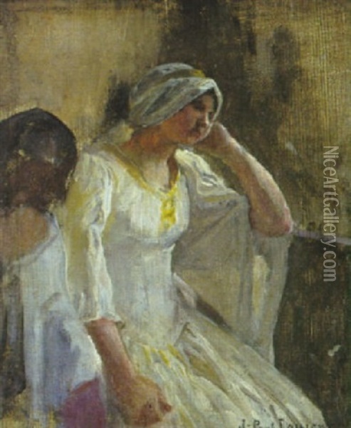 Jeune Fille Reveuse Oil Painting - Jean Paul Laurens