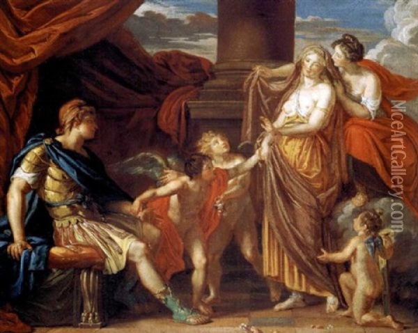 Venus Bringing Helen To Paris Oil Painting - Gavin Hamilton