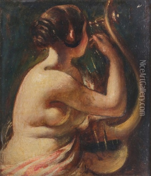 Sappho Oil Painting - William Etty