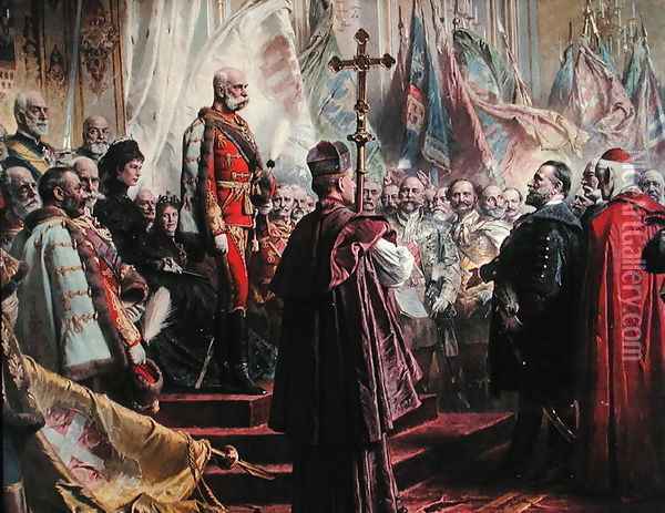 Emperor Franz Joseph I Oil Painting - Gyula Benczur