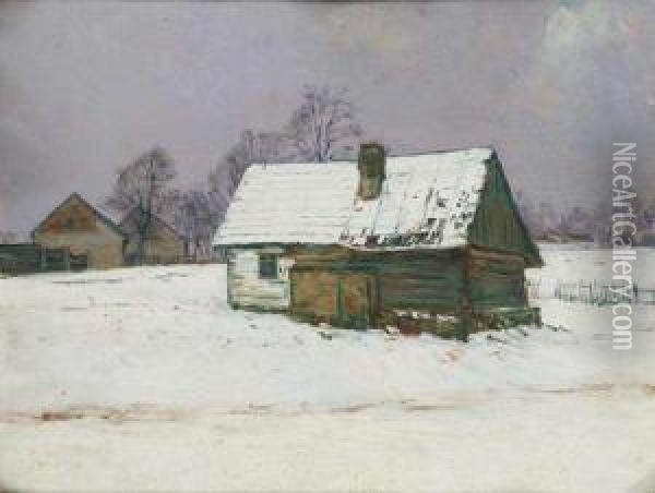 A Cottage Oil Painting - Frantisek Kavan