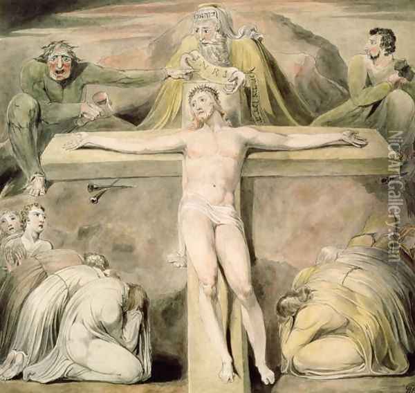 The Crucifixion Oil Painting - William Blake