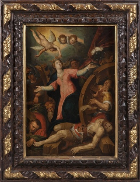 Le Martyre De Sainte Catherine Oil Painting - Francisco Camilo