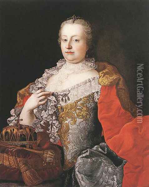 Queen Maria Theresia 1750s Oil Painting - Martin van, II Meytens