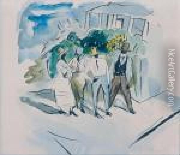 An Afternoon Stroll Oil Painting - Jules Pascin