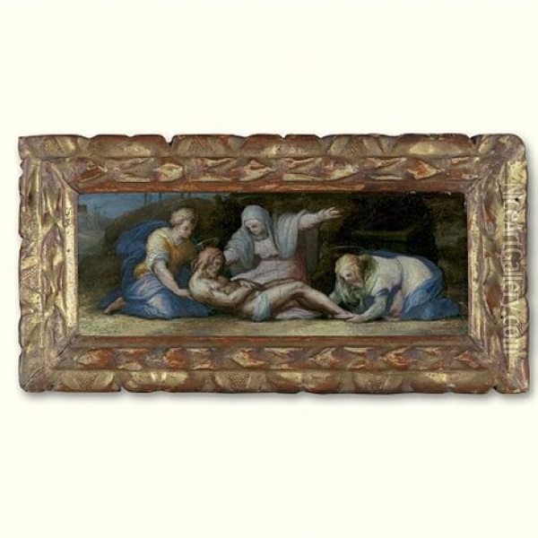 The Lamentation Oil Painting - Giovanni Battista di Matteo Naldini