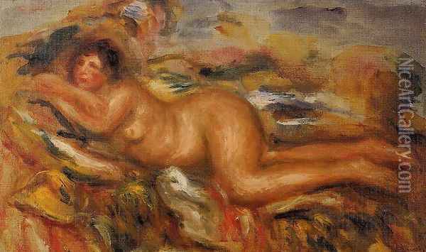 Nude On The Grass Oil Painting - Pierre Auguste Renoir