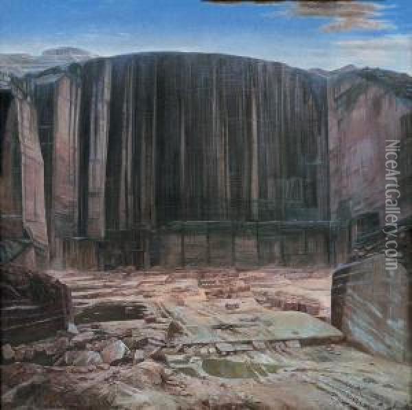Quarry Oil Painting - Hui Wang