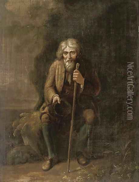 A beggar Oil Painting - Giacomo Francesco Cipper, Il Todeschini