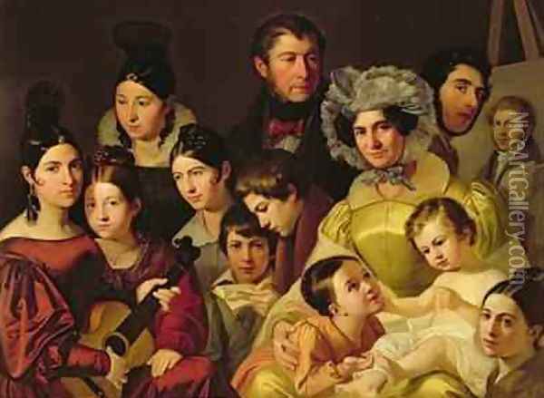 The Malatesta Family 1835 Oil Painting - Adeodato Malatesta or Malatesti
