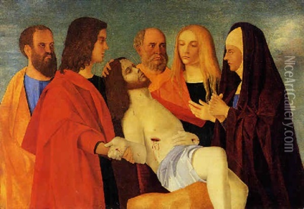 Compianto Sul Cristo Morto Oil Painting - Vincenzo Catena