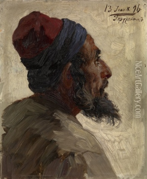 Male Portrait Oil Painting - Nikolaij Andreevits Koshelev