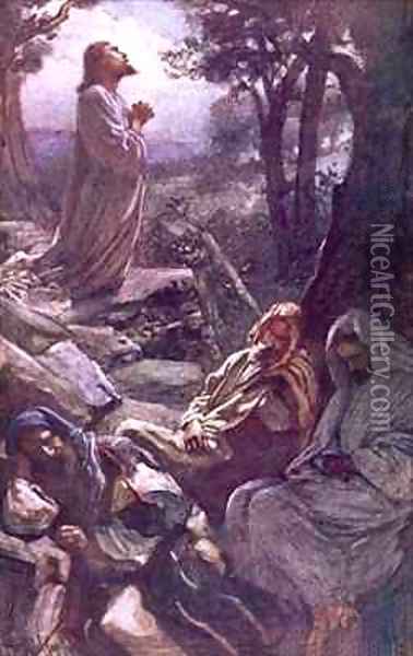 Gethsemane Oil Painting - Harold Copping