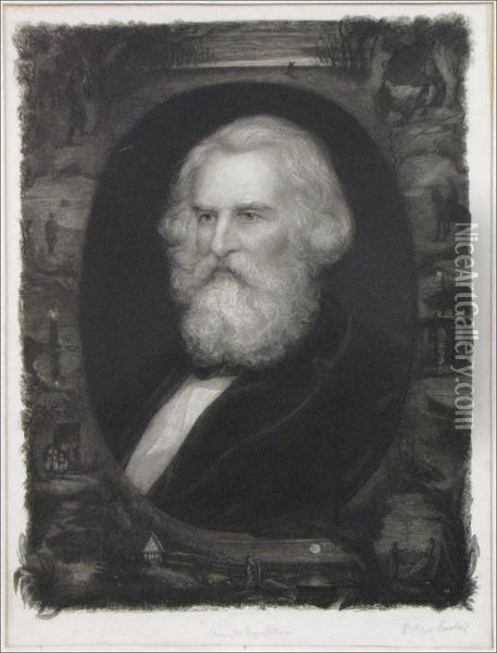 Portrait Of Henry Wadsworth Longfellow Oil Painting - William Edgar Marshall