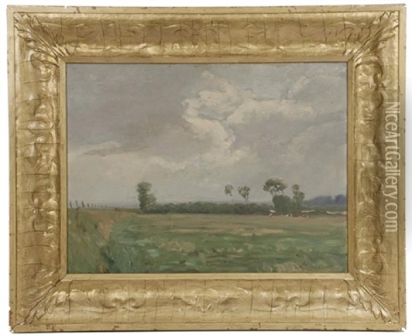 Sunken Meadow Oil Painting - George W. Picknell