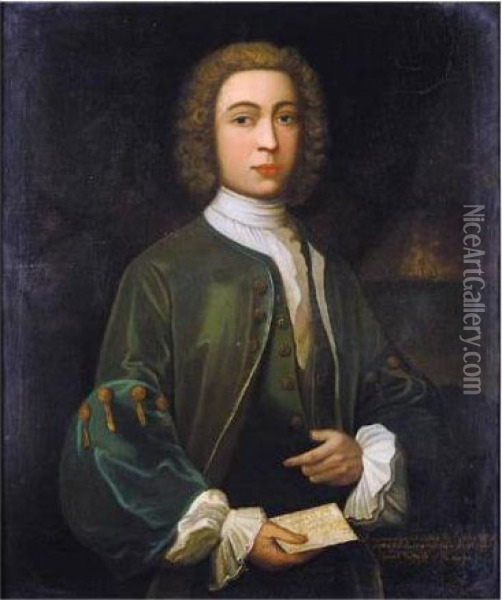 Portrait Of Sir Barnby Fitzpatrick, Lord Upper Ossery Oil Painting - Enoch Seeman