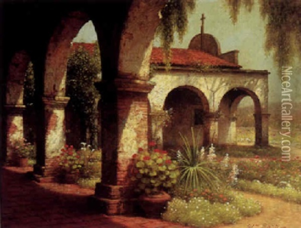 Missio San Juan Capistrano Oil Painting - William Barr