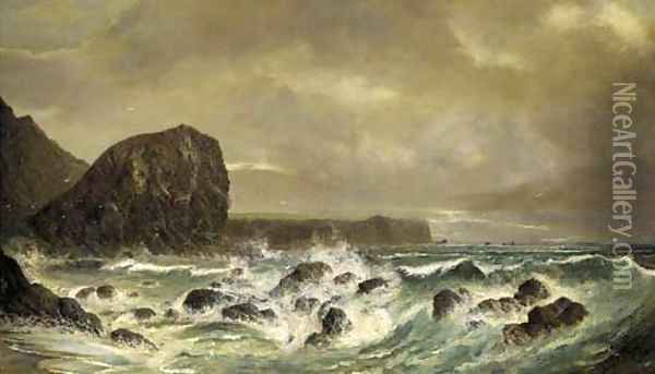 The Lyon Rock, Cornwall Oil Painting - Henry Spernon Tozer