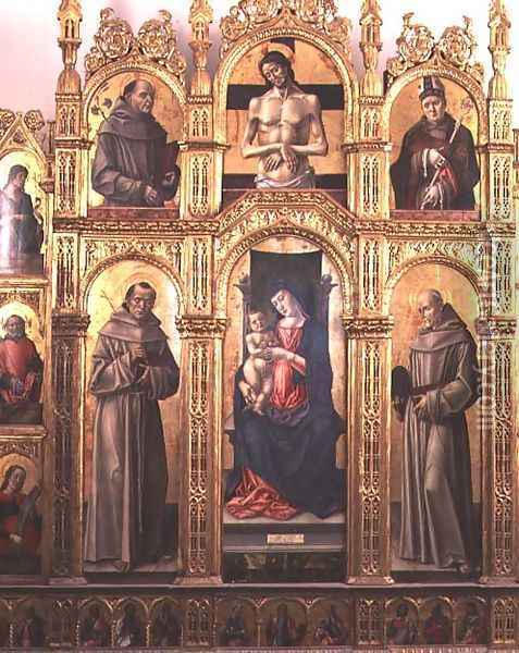 Madonna and Child with Saints Oil Painting - Alvise Vivarini