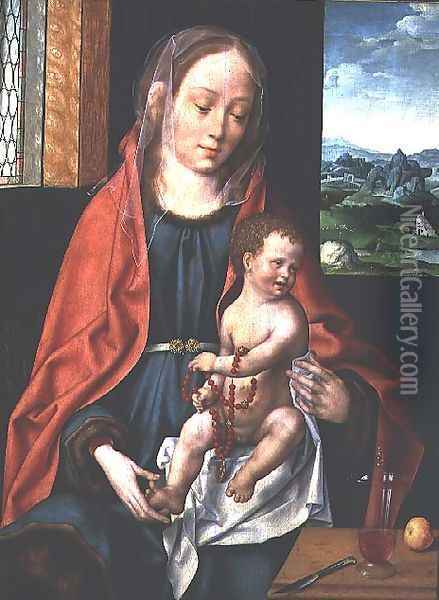 Virgin and Child, 1530 Oil Painting - Joos Van Cleve