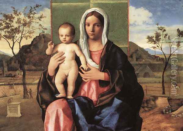 Madonna and Child Blessing 1510 Oil Painting - Giovanni Bellini