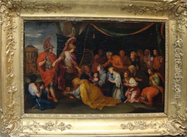 Les Reines De Perse Au Pied D'alexandre Ou La Tente De Darius Oil Painting - Charles Le Brun