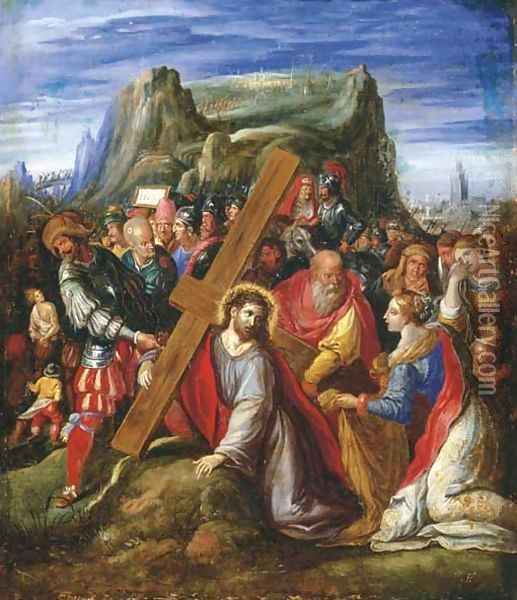 Christ on the Way to Calvary Oil Painting - Hieronymus II Francken